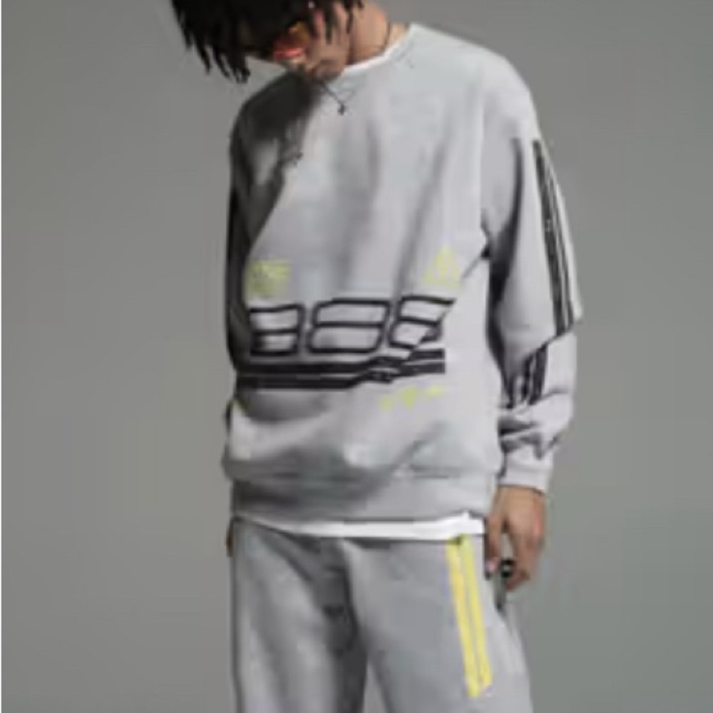Honor the Gift Men's Gray and Black 1988 Graphic Crewneck Sweatshirt Sz S - Picture 5 of 8